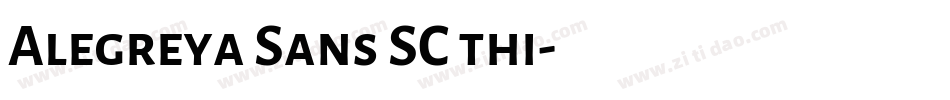 Alegreya Sans SC thi字体转换